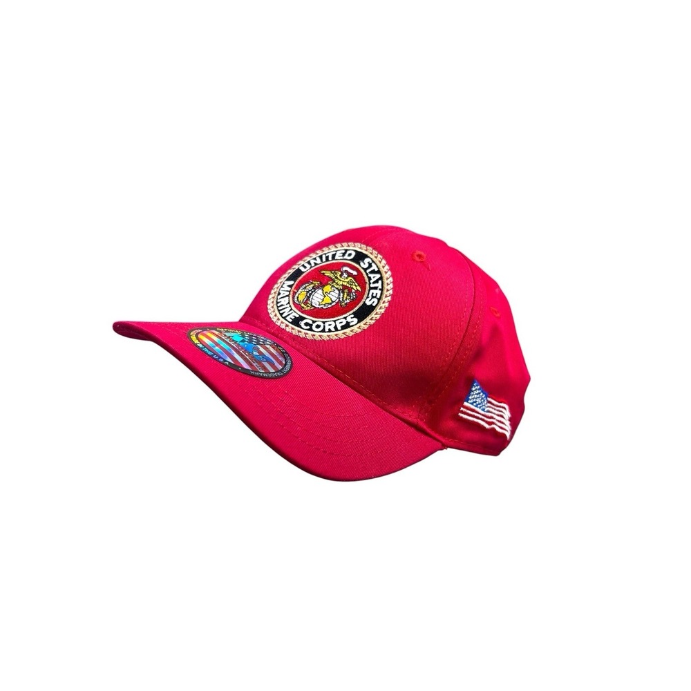 USMC‎ Official Baseball Cap Marines Red Strapback Official Licensed Made In Usa - Picture 2 of 6